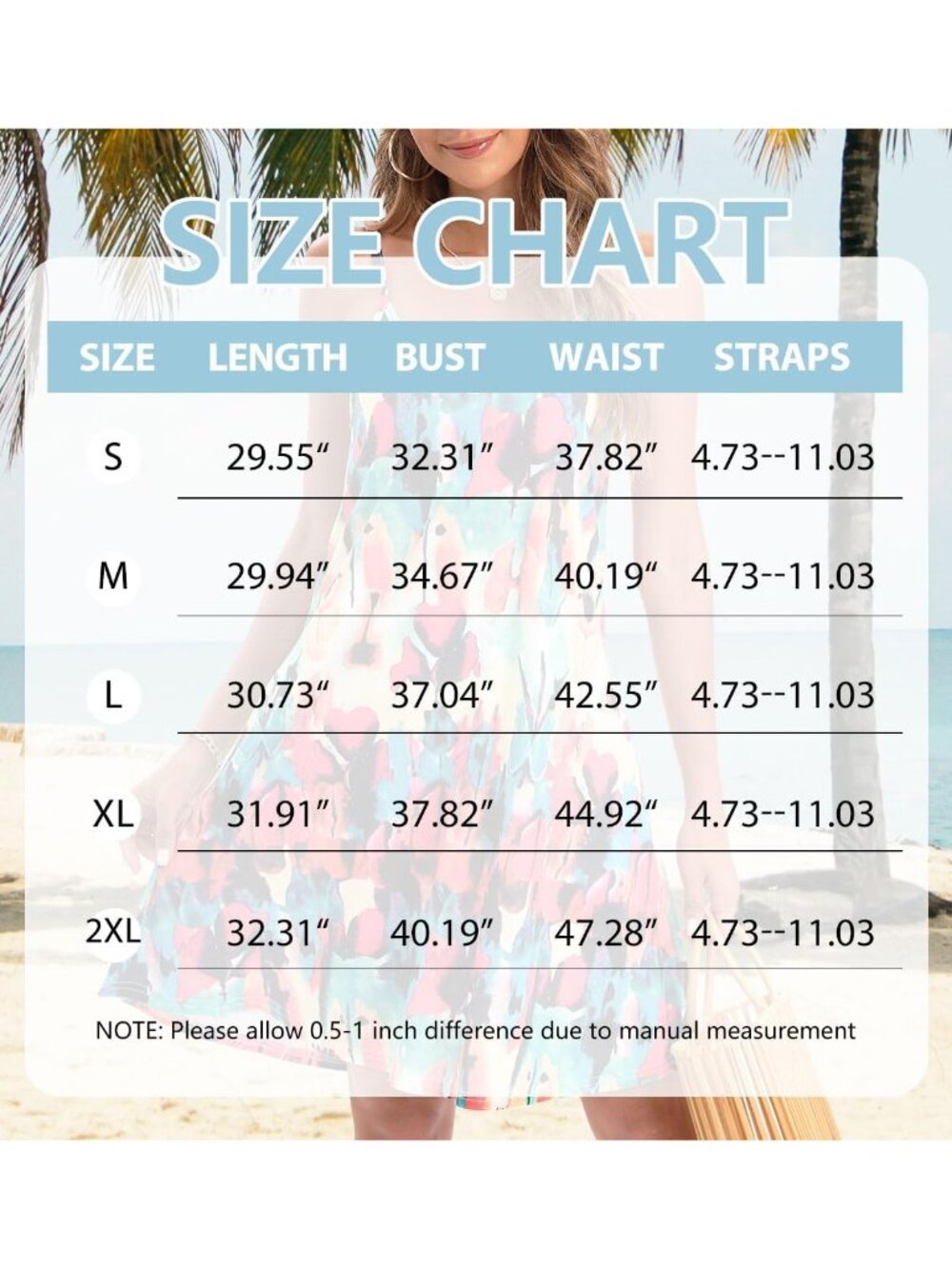 Women's Black Summer Dresses Spaghetti Strap Button Down V Neck Sundress Beach - Picture 7 of 7